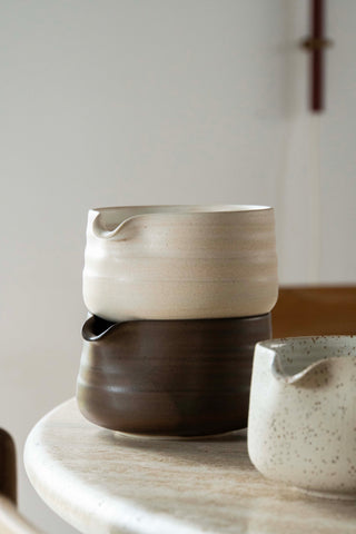 Serif Bowl - Matcha Brown
