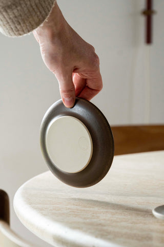 Serif Saucer -  Brown